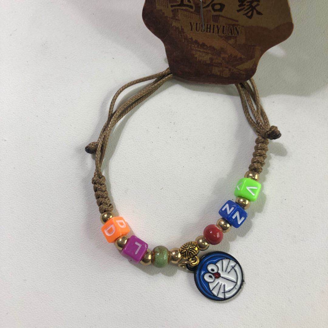 Cute Doraemon color-preserving pendant bracelet, fashionable, high-end, versatile, anti-allergy, elegant, eco-friendly, and popular online jewelry Specification image