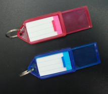 塑料彩色钥匙扣可滑动面盖全新PP料宾馆酒店钥匙分类标记