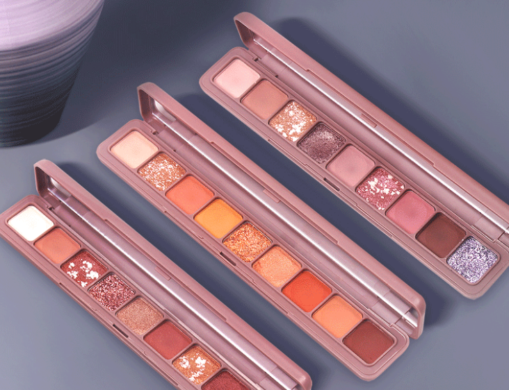 网红大闪九色指尖键盘眼影珠光哑光防水持久立体不飞粉