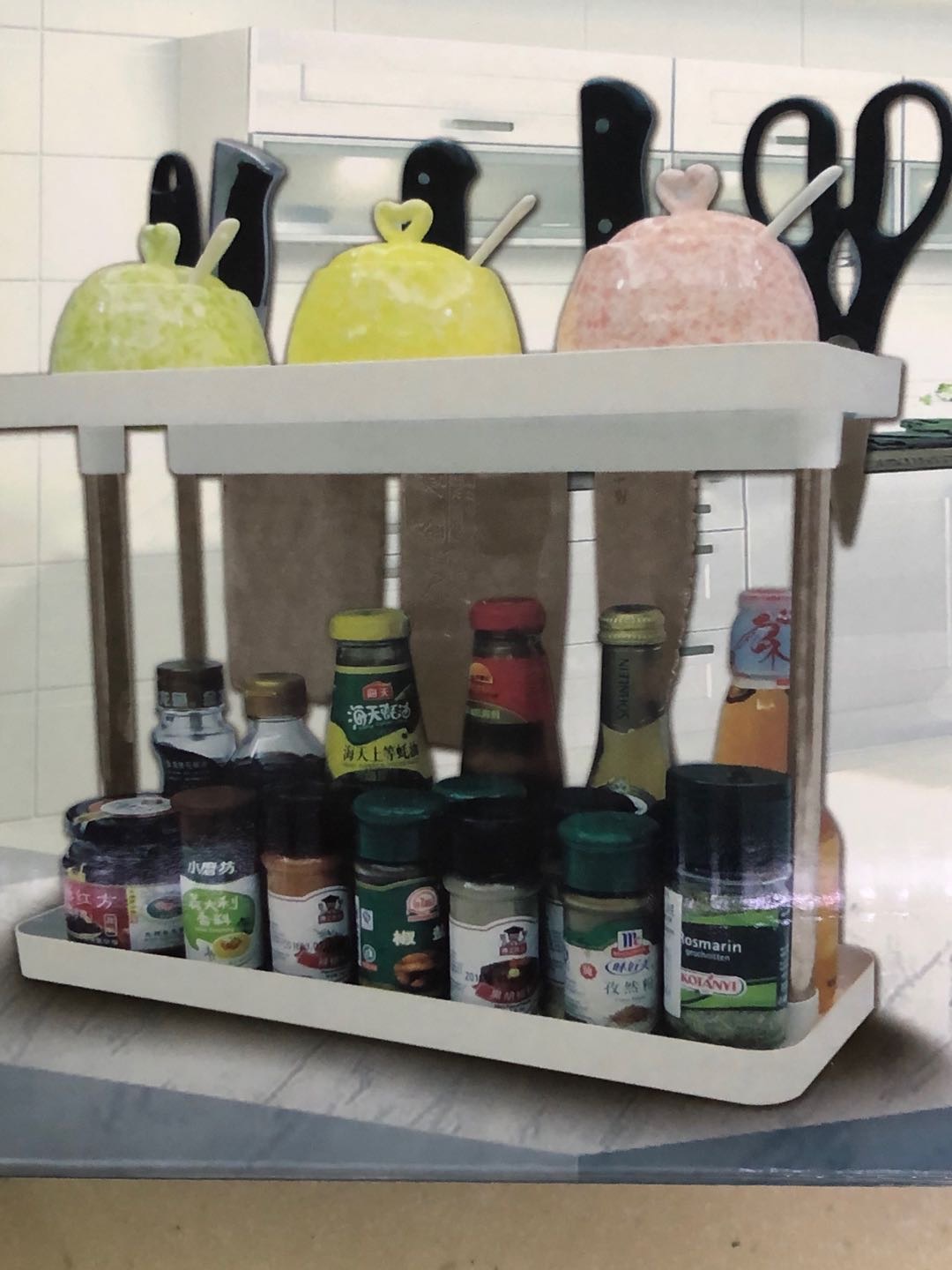 厨房置物架收纳架子台面用品家用大全盒调料架调味品神器产品图