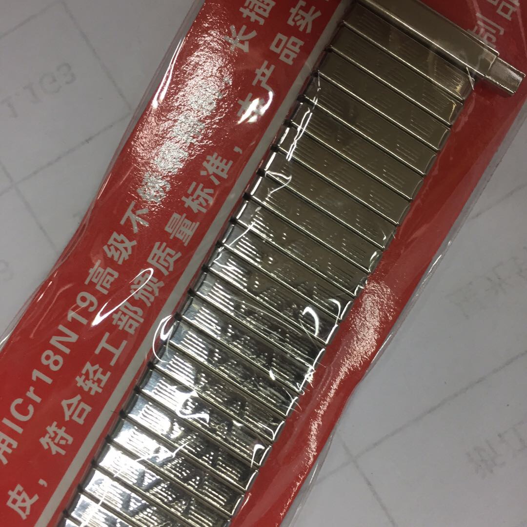老人弹力带 纯不锈钢 弹力带 拉力带弹簧带 一把撸表带 手表 表带厂家直销产品图