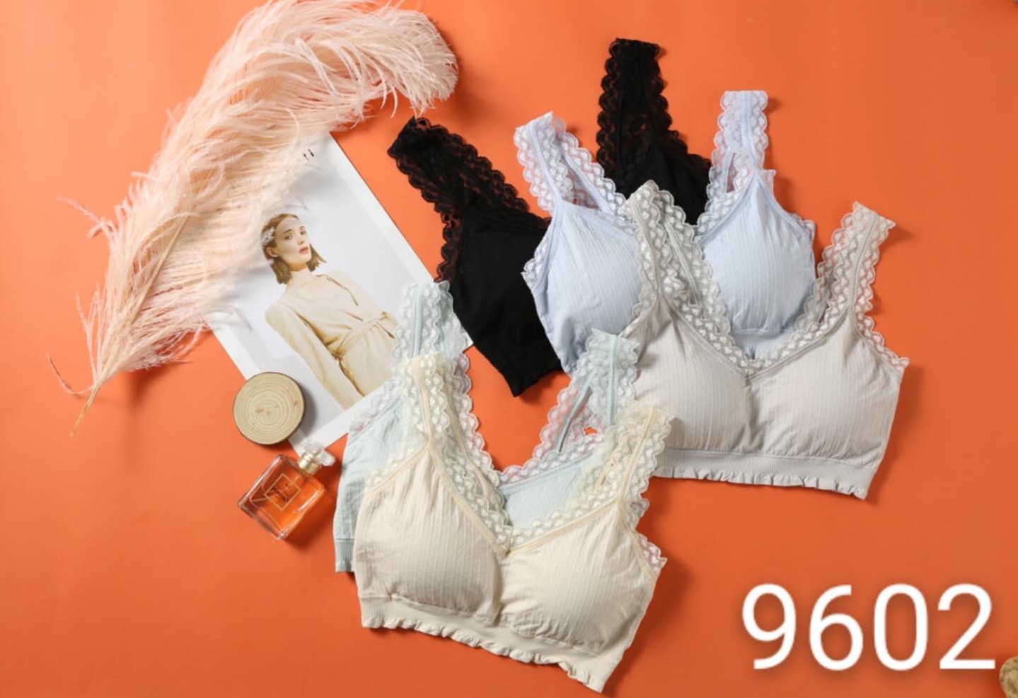 Ladies lace lace shoulder strap comfortable breathable soft lingerie thumbnail