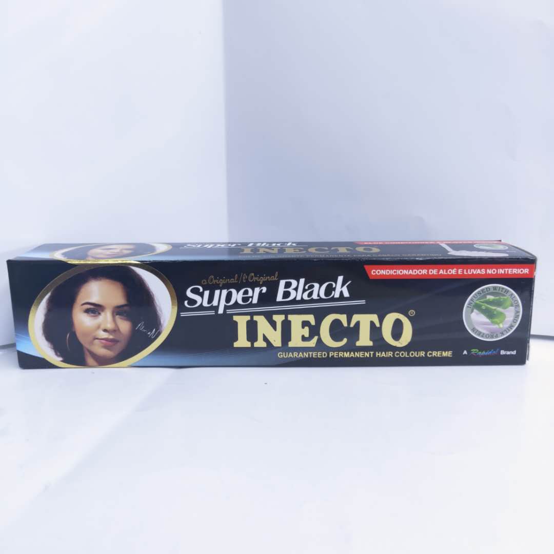 INECTO Super Black Foreign Trade Hair Dye, Plant hair dye, dye at home by yourself