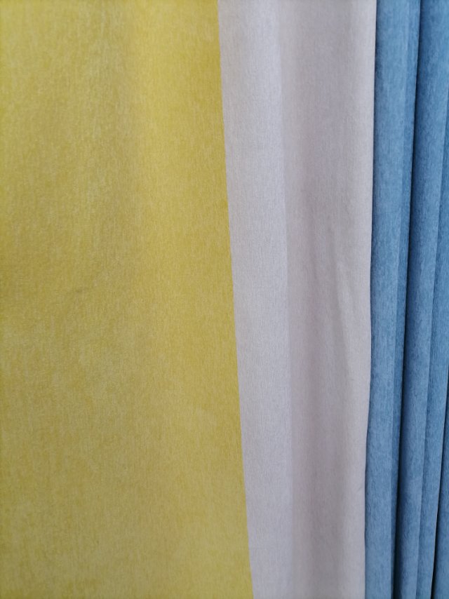 Finished products of thickened cotton and linen style bedroom blackout curtain fabric and living room floor-to-ceiling window bay curtains details Picture