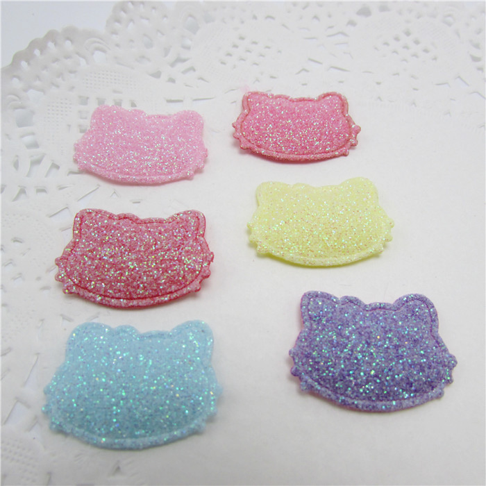 Korean Version Of Hand-Made Accessories Ultrasonic Embossed New Gold Powder Children Hair Accessories Hairpin Accessories Specification drawing
