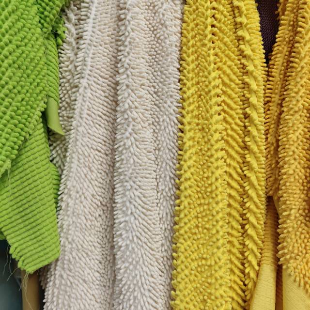Coarse mop fleece Chenille throw pillow carpet fabric
