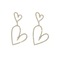 韩国热卖爆款银色双爱心环镶钻合金圈圈坠子淑女气质耳饰产品图