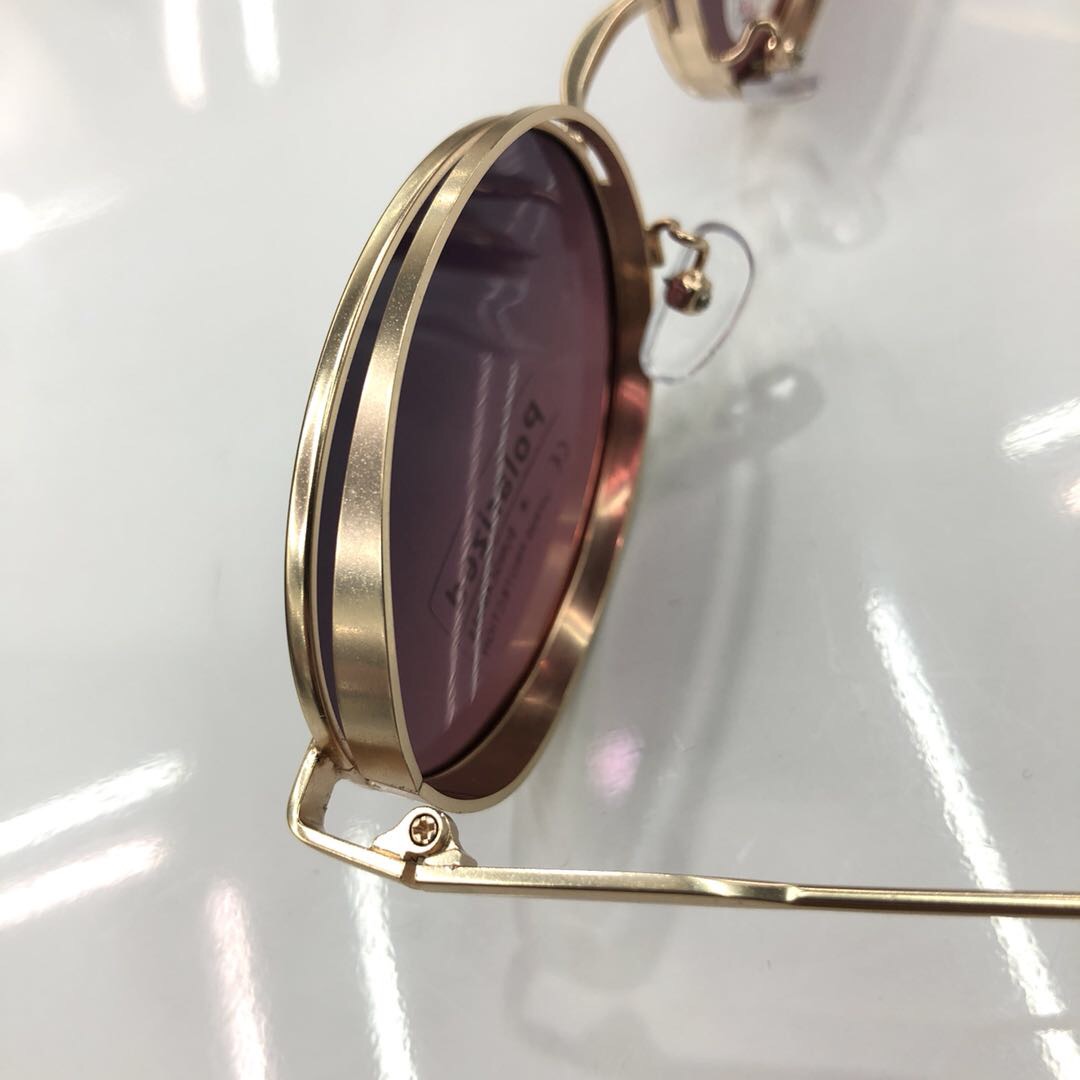 糖果色防紫外线偏光太阳镜个性度假圆框眼镜细节图