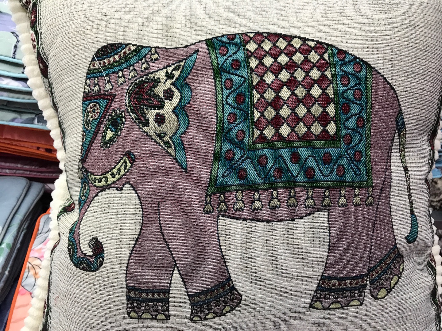 Super Soft Cartoon Digital Printed Cotton Hemp Throw Pillow With Lace