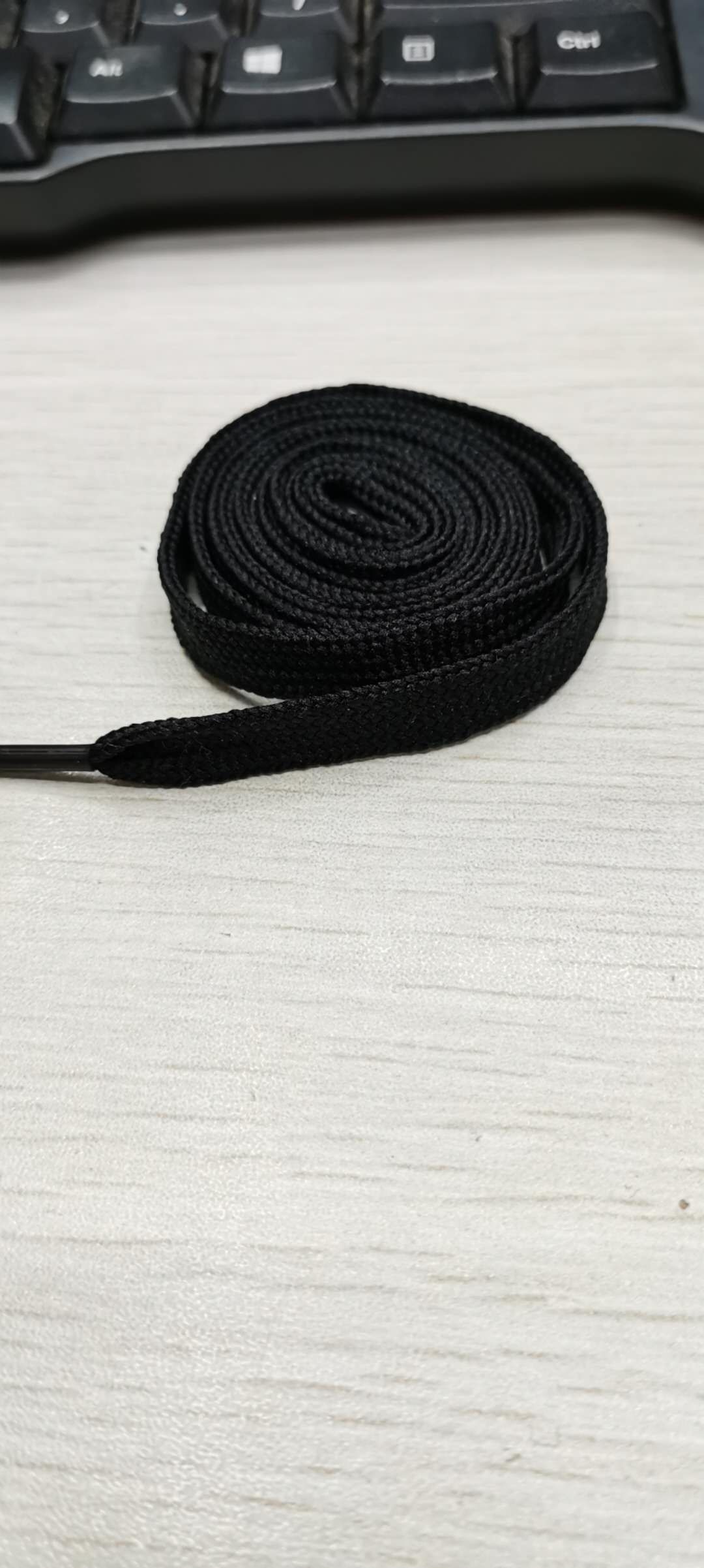一公分宽双层扁鞋带小白鞋鞋布鞋绳贝壳头黑色