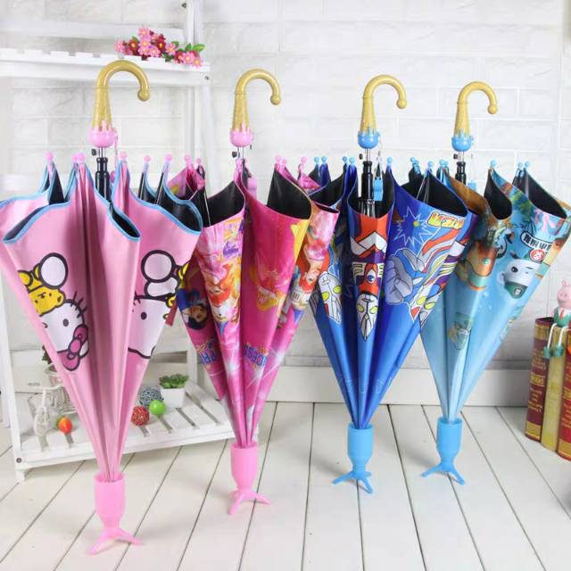 小学生长柄自动男女童小孩儿童雨伞太阳伞公主宝宝可爱黑胶防晒伞