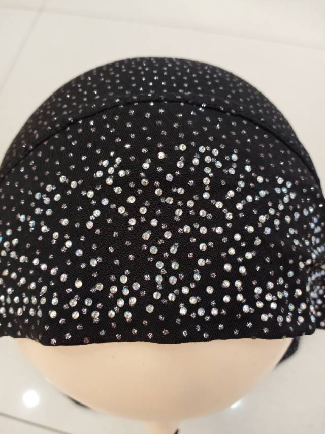 Priest Collar Classic Iron Drill Sleeve Turban Back Iron Drill Nail Bead Turban details Picture