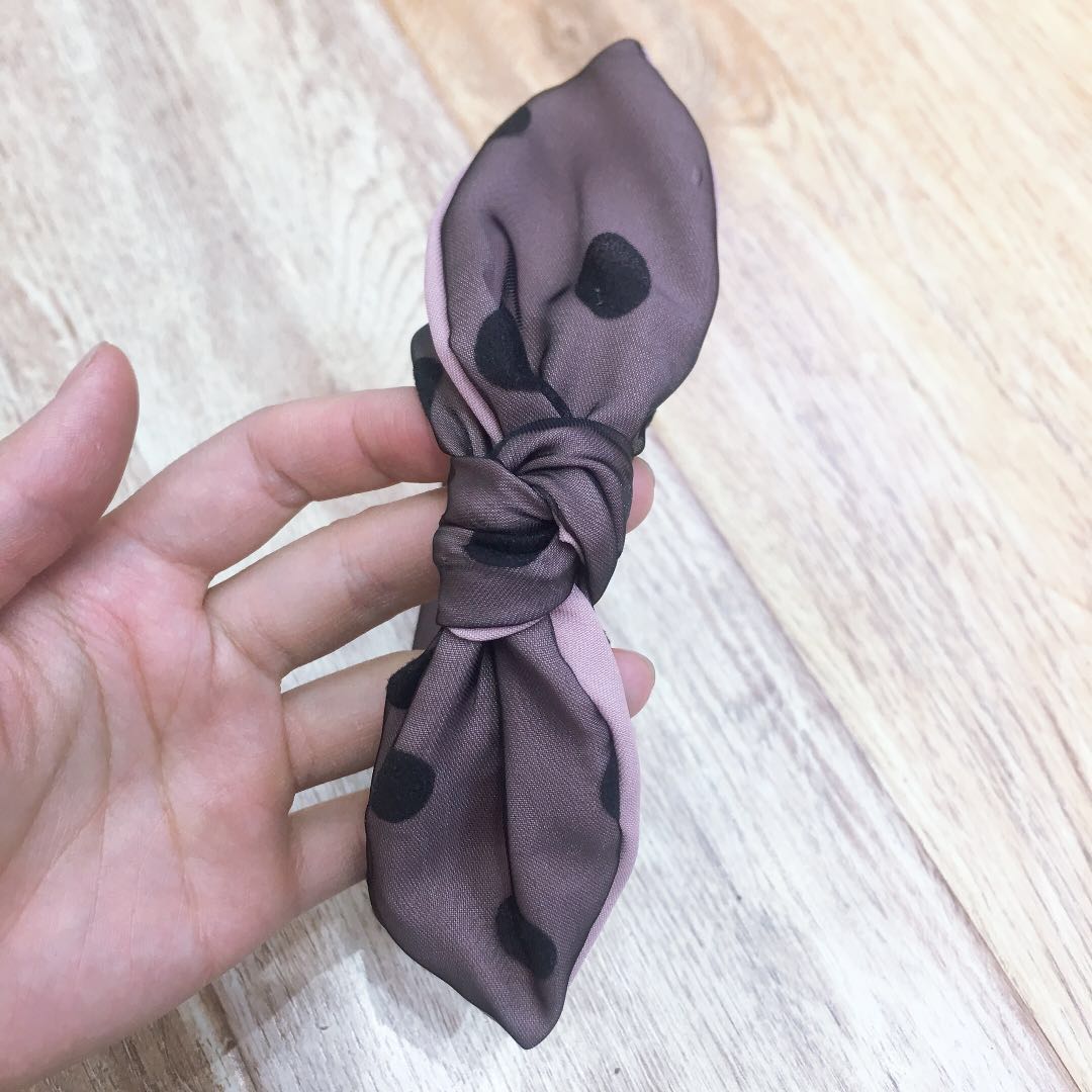 The original handcrafted polka dot sand ear playful and cute series hair band is a must-have versatile accessory for piggy girls details Picture