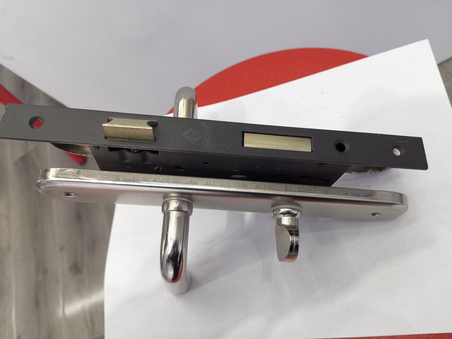 ROBSON124 WC door lock: Black lock body + panel + knob door lock facade group lock accessories Specification image