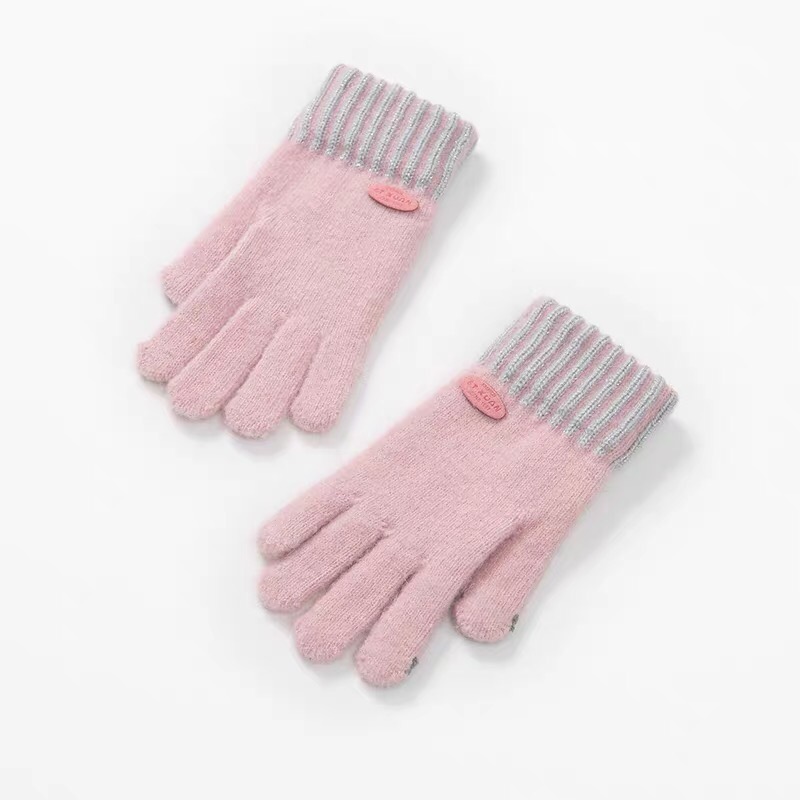 手套女秋冬天加绒保暖防寒骑车手套韩版时尚可爱女生气球简约