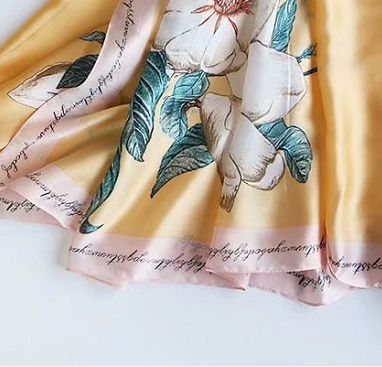 Women's Fashion Trend New Silk Satin Polyester Long Scarf Specification drawing