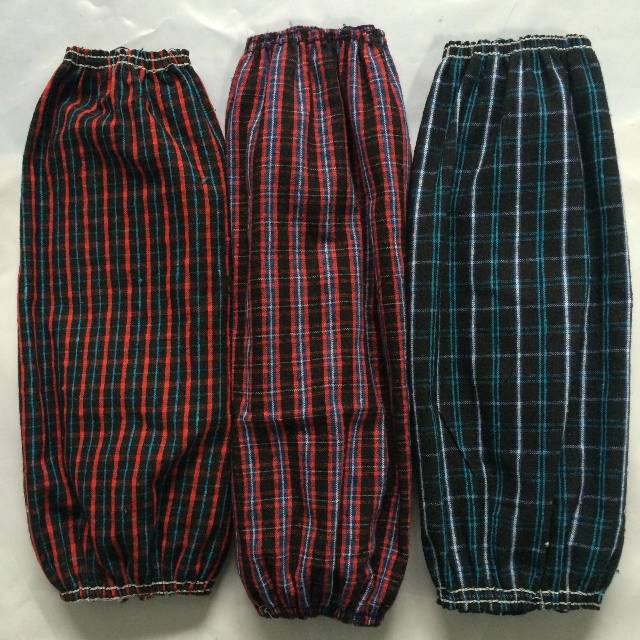 Adult Cotton Plaid Sleeve Female Household Extended Elastic Mouth Wear-Resistant Durable Kitchen Labor Protection Cotton Sleeve details Picture