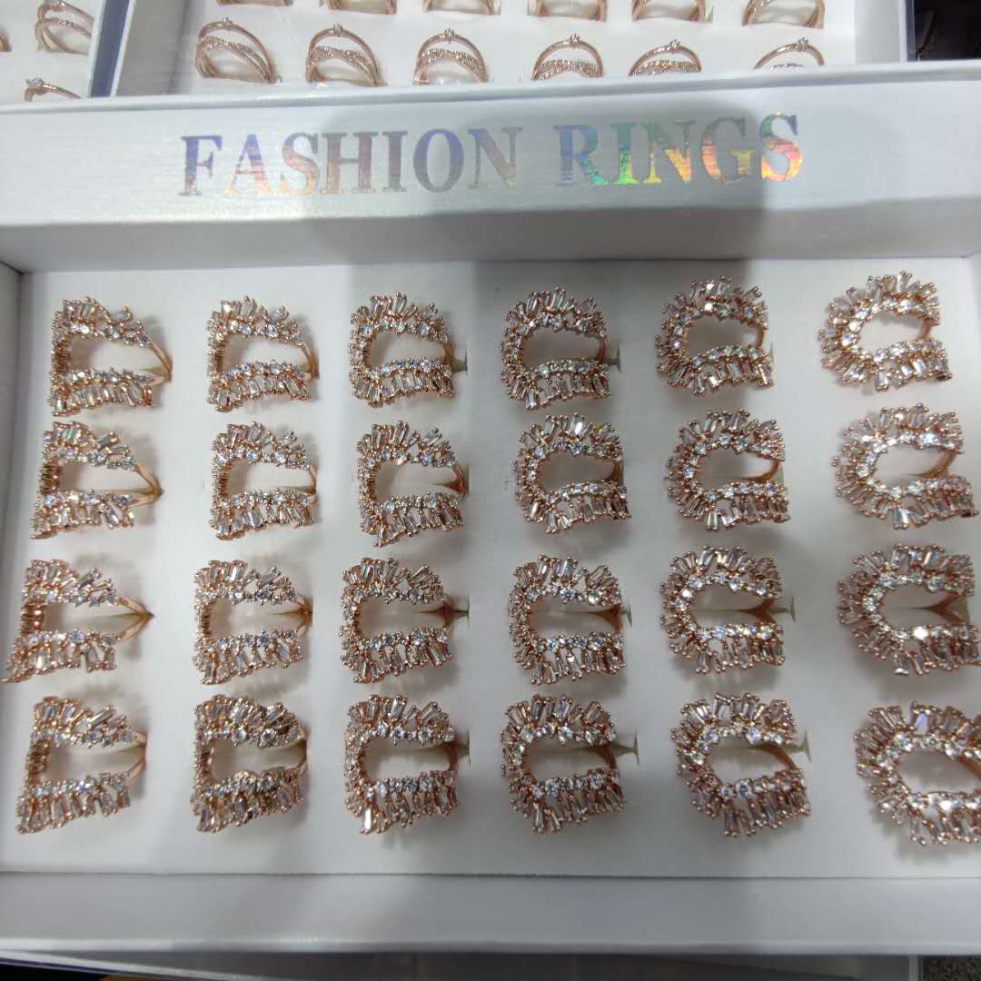 Korean version of temperament retro web celebrity micro set ring fireworks opening ring thumbnail