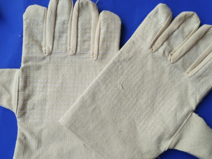 双层帆布手套劳保防护用品加厚耐磨机械工作手套图