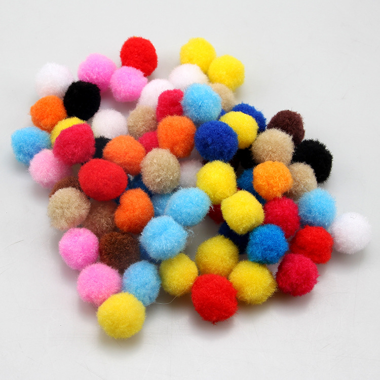 环保丙纶毛球2.5CM彩色绒球配件混色300个装多色混手工配件配饰图