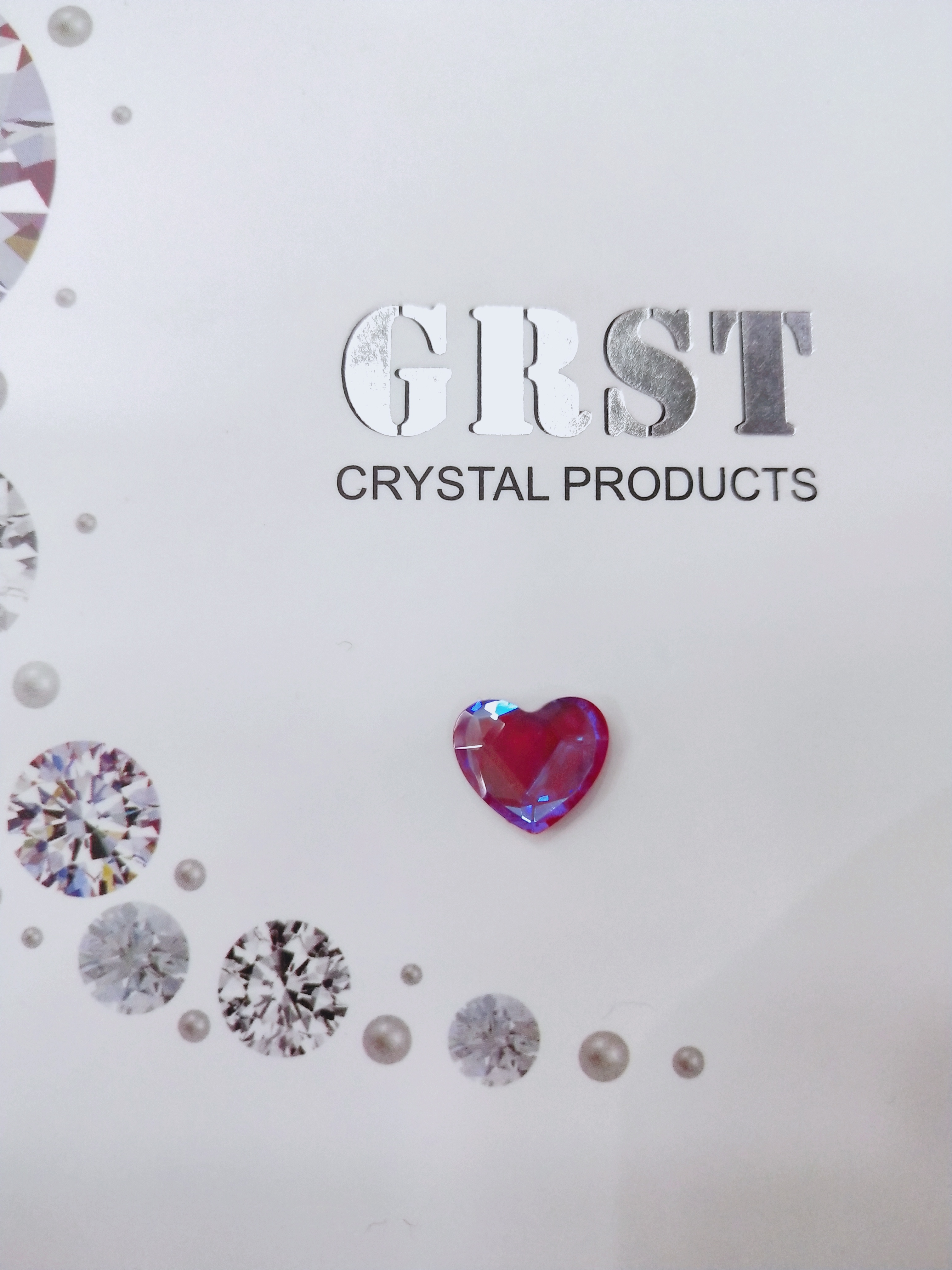 Grest's new heart-shaped fluorescent color super shiny nail art mixed accessory, flat-bottomed diamond, nail diamond, decorative diamond, popular and best-selling diamond jewelry