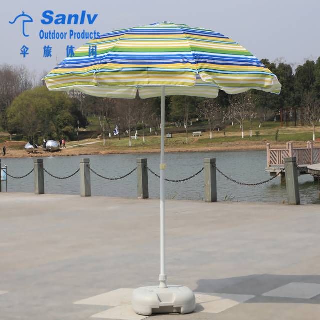 2m涤纶条纹沙滩伞产品图
