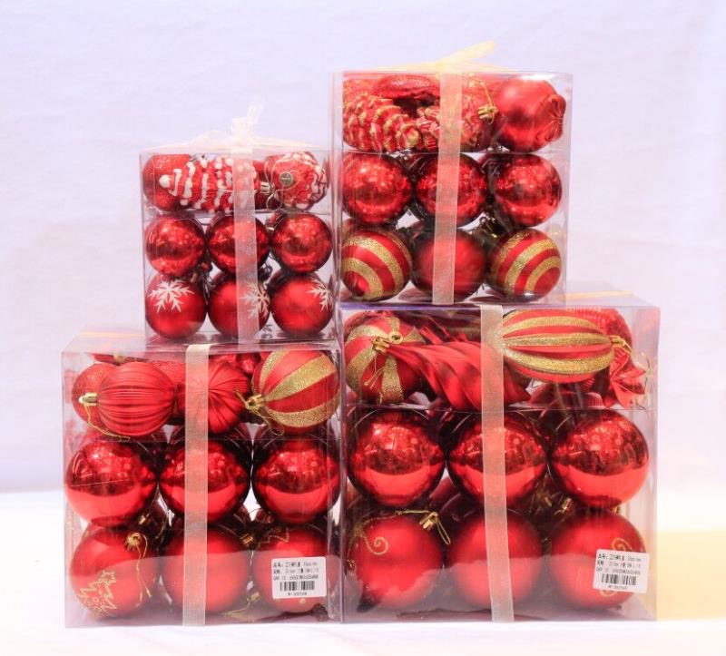 Christmas tree decoration, festival scene arrangement, store door hanging, ceiling, home decoration, colorful ball props, hanging ball ornaments Specification image