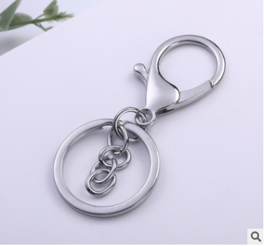 Manufacturer direct lobster clasp key ring with eight - character chain three - piece key ring thumbnail