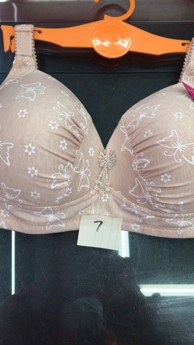 Foreign Trade Pink Butterfly Pattern Push-Up Bra Cute Girl Bra Ladies Underwear
