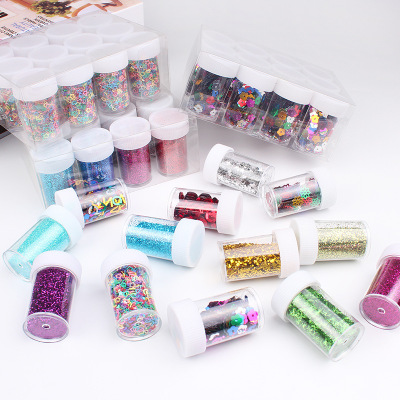 Manufacturers Direct Sales 12 Color Gold Onion Powder Nail Laser Seven Color Glitter Children Handmade Diy Glitter Gold And Silver Glitter
