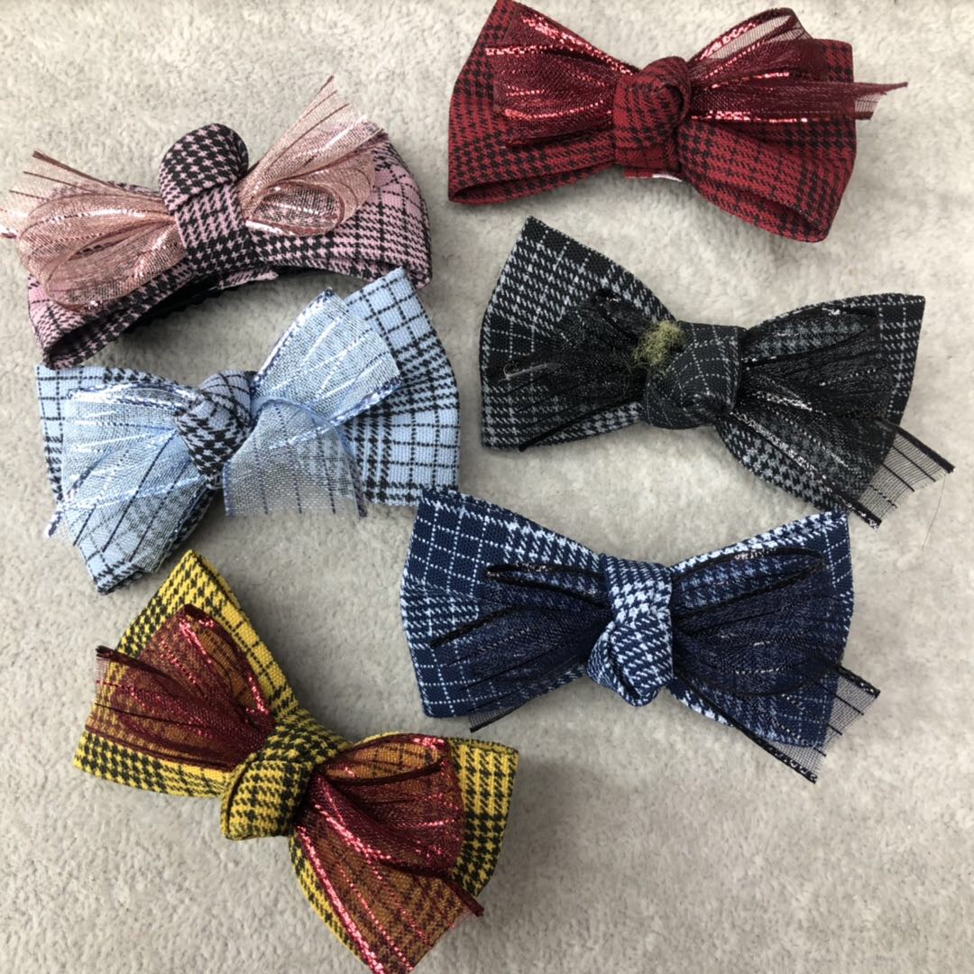 Korean version of the fashion children's cloth tiara little girl bow hairpin