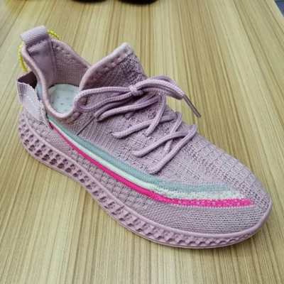 Spring And Autumn New Running Shoes Mesh Surface Breathable Running Shoes For Young Men And Women All Match Flying Woven Sports Shoes