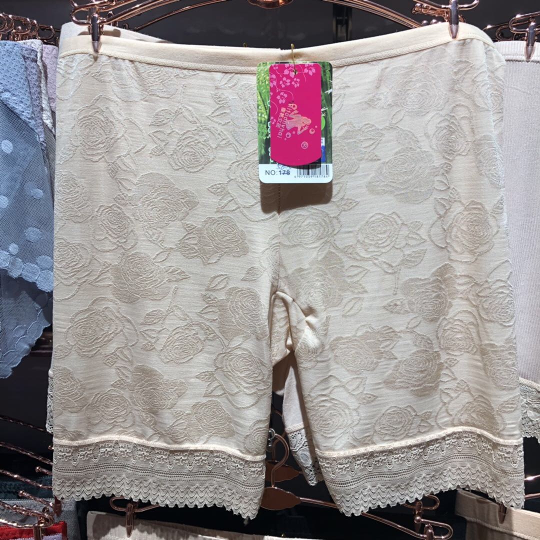 High-waisted lace print safety pants anti-glitch leggings in summer cool and cool without curling thumbnail