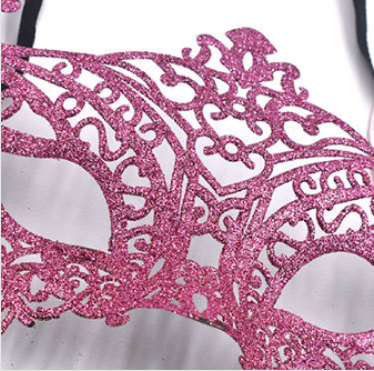 万圣节半脸面具定制创意炫酷公主舞会面具塑料电镀威尼斯面具批发细节图