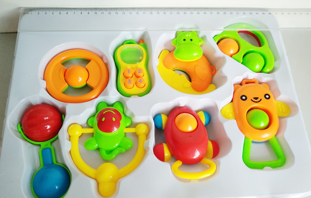 Newborn baby toy hand-cranked bell gift box set, educational hand-cranked bells for toddlers and babies details Picture