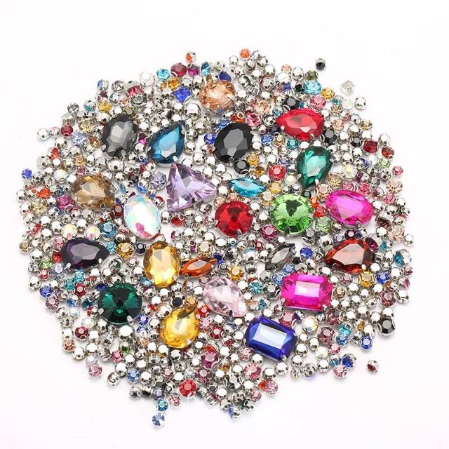 Factory direct sales of high-quality and high-end diamond-shaped single-claw jewelry accessories and clothing accessories
