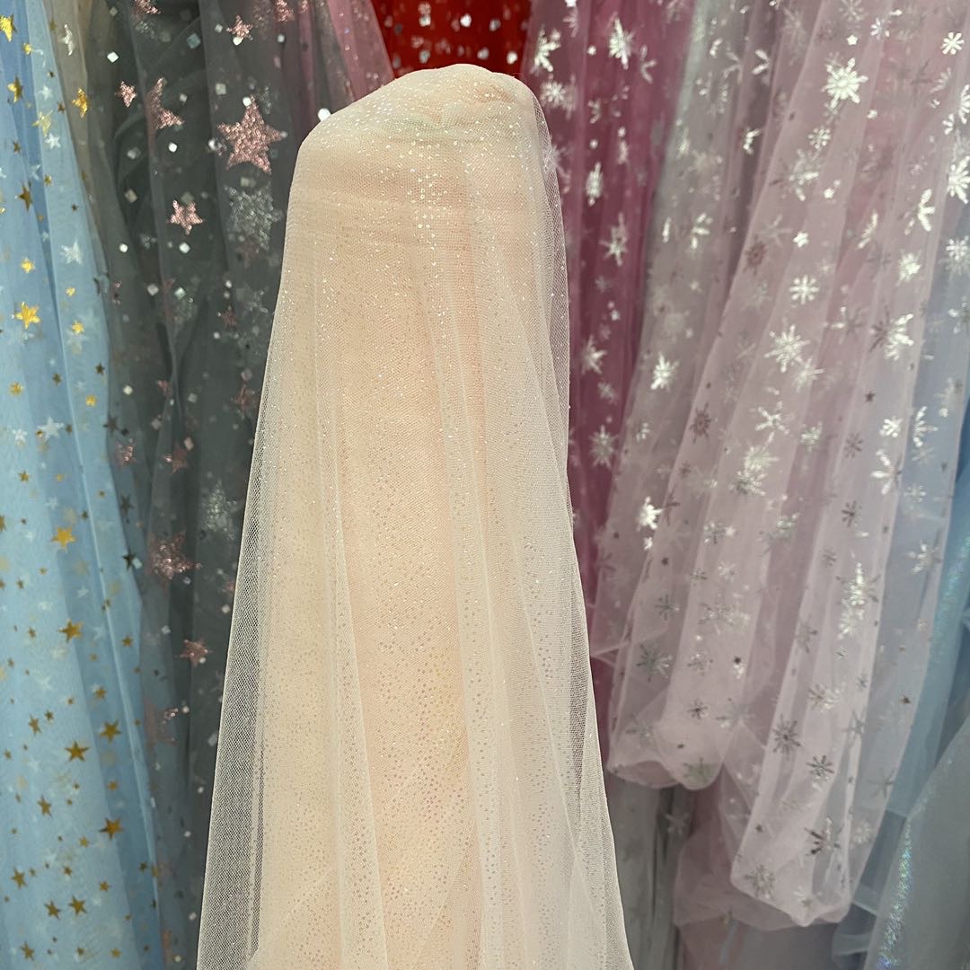 厂家直销涤纶30A、36A六角网眼布 网布 网纱 蓬蓬裙面料 印花布料