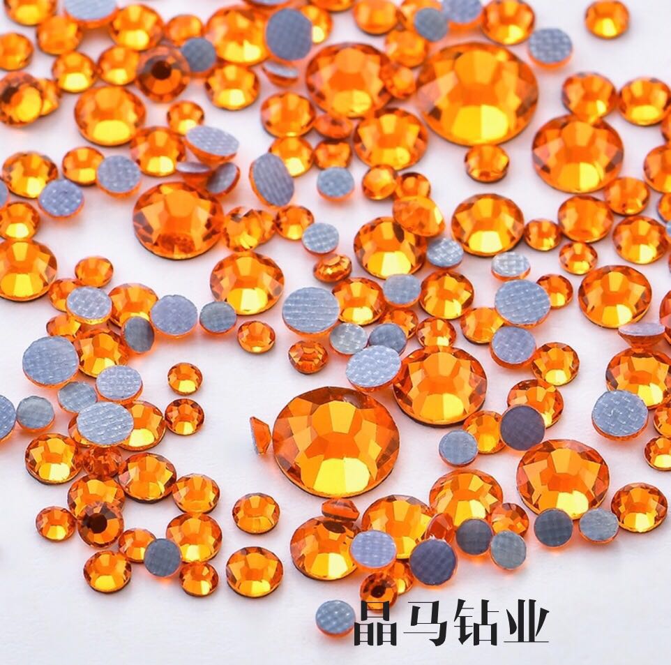 Orange-red SS20 imitation Austrian diamond, fine nail polish diamond, DIY diamond Specification image