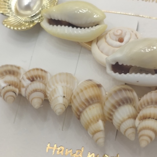 One-piece clip set, pearl conch hair clip, elegant side clip, sweet and girlish head accessory, hair accessory for girls details Picture