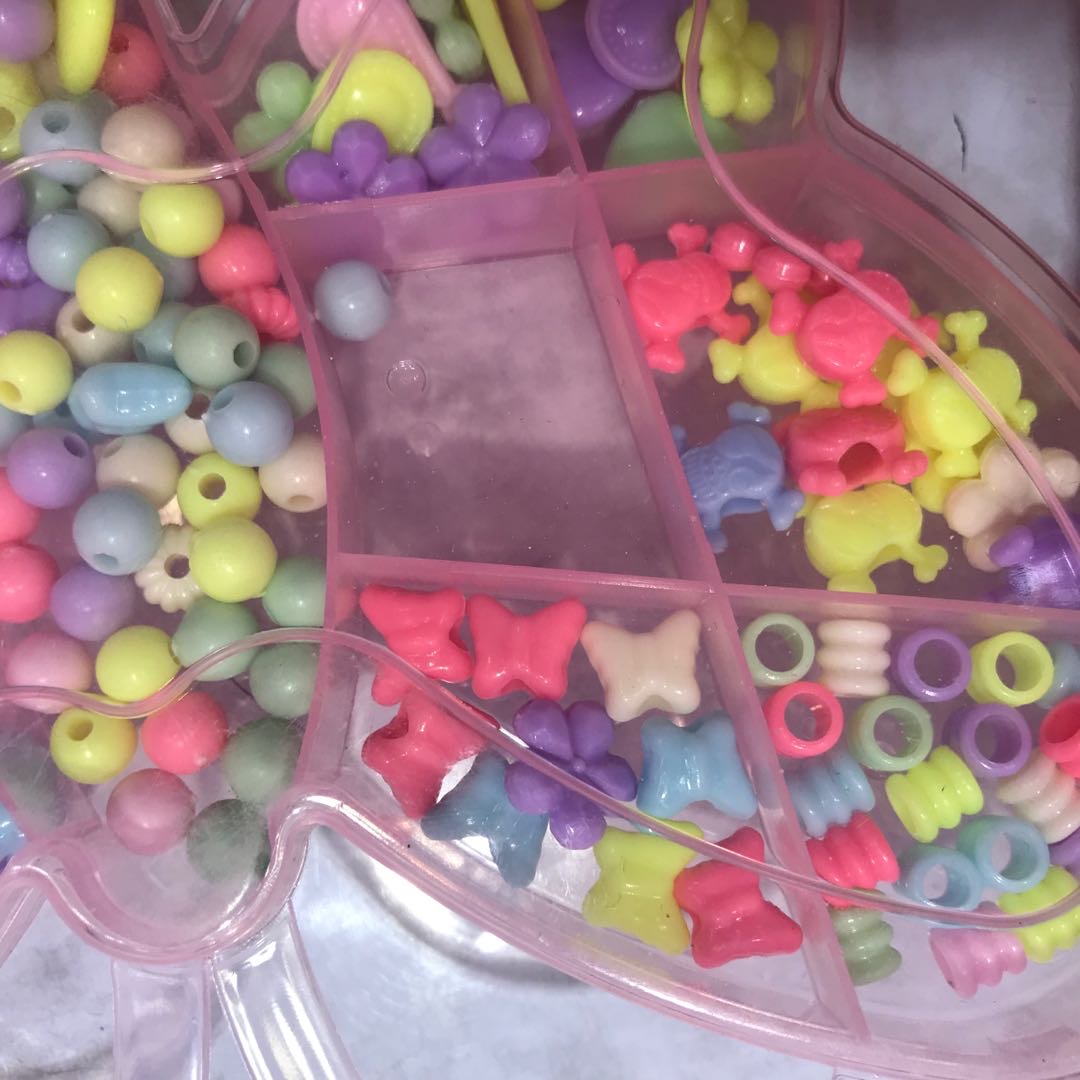 diy beaded educational toys for children and girls, beaded bracelet necklace, matching warm and cozy Specification image