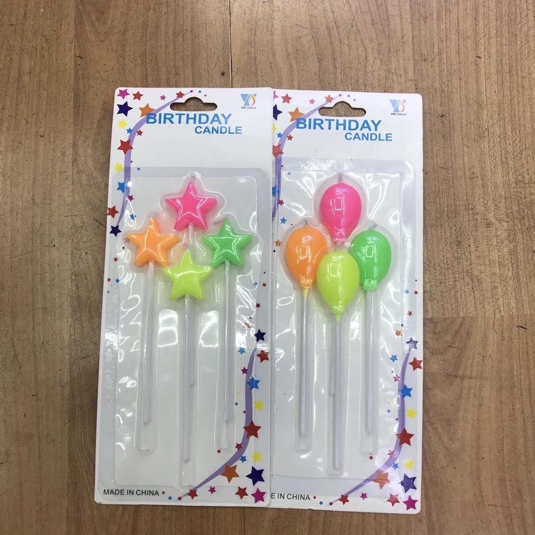 Creative cartoon colorful balloons English alphabet star birthday party candle cake decoration bake decorated candles thumbnail