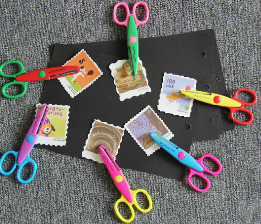 剪刀儿童安全剪刀DIY相册剪刀幼儿园卡通5寸手工剪刀详情图3