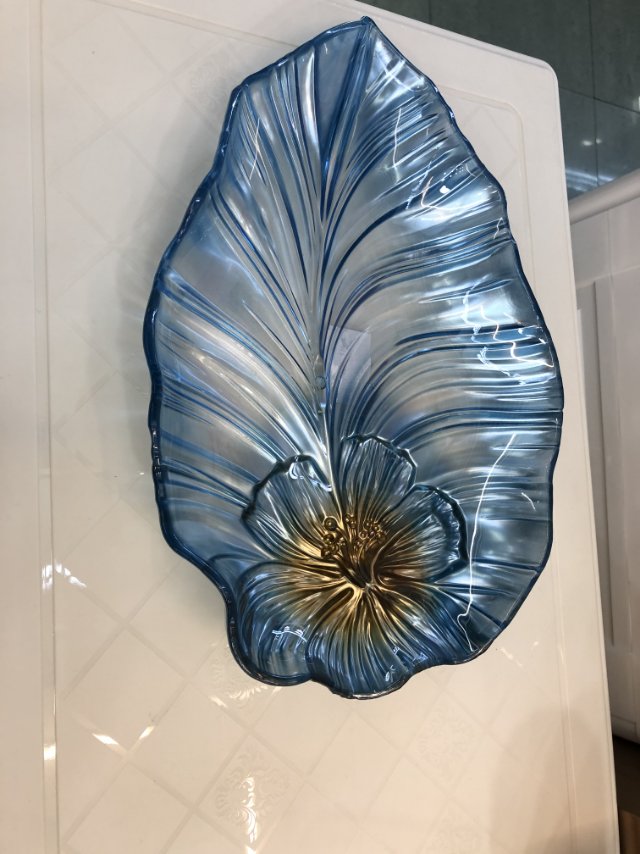 欧式自然风格彩色玻璃果盘