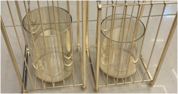 精美六面全包围金色经典铁线烛台产品图