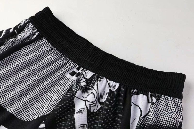 Basketball Pants Men's Loose Over Knee Basketball Shorts Five Points Beach Polyester Running Fitness Training Pants Sports Beach Pants Specification drawing