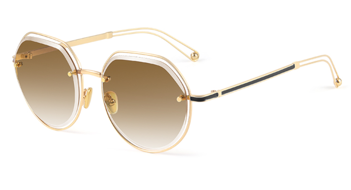 New fashion sunglasses big frame polygon frame sunglasses polarizing lens Korean version of the net red hot high-end color PC ladies style 7987 thumbnail