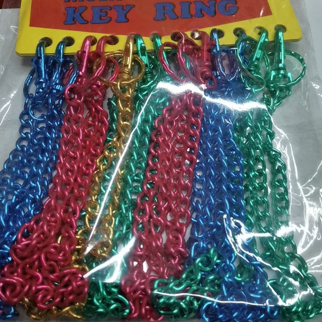 精品长款七彩合金钥匙扣配饰