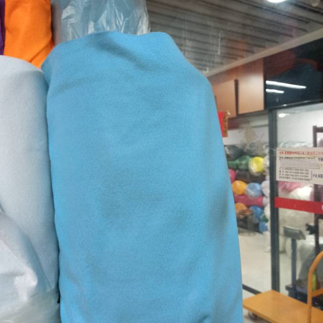 加厚浅蓝色织布包包收纳盒花灰色毛毡布料