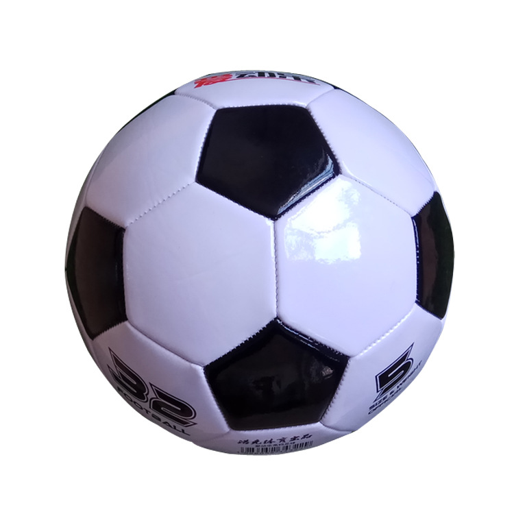现货PVC黑白足球 pu机缝足球 3号4号5号训练比赛中小学生足球防爆
