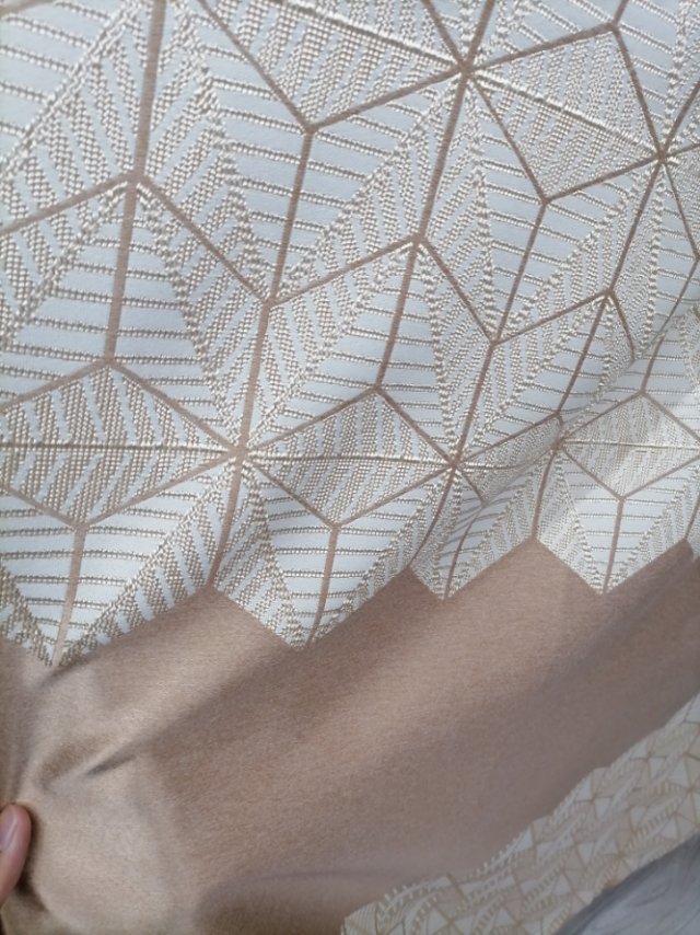 Jacquard fabric, curtain fabric, solid color, simple living room rental house, direct sales from foreign trade factory Specification image